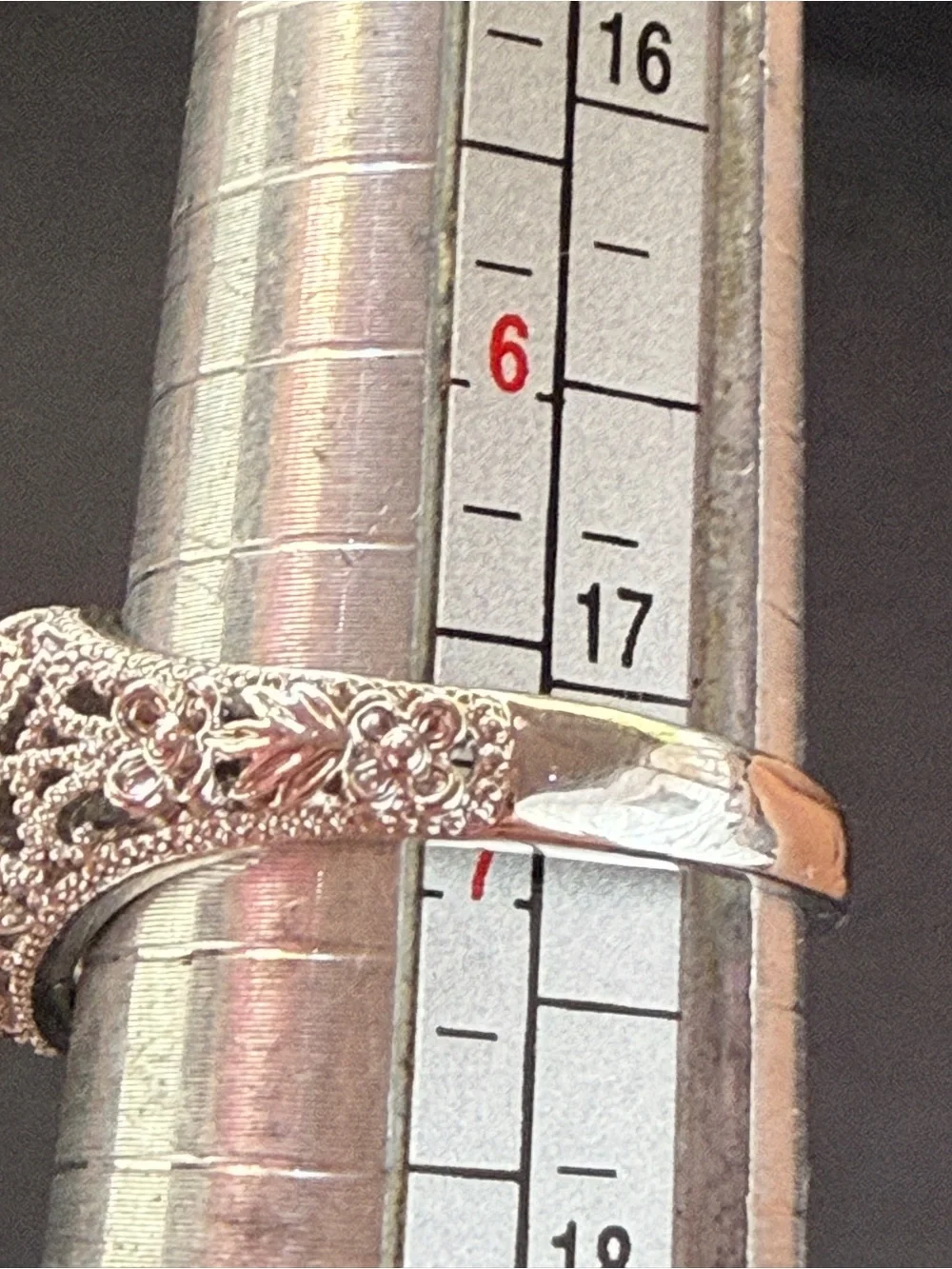 PERIDOT VINTAGE STYLE ART DECO FILIGREE RING Sz7